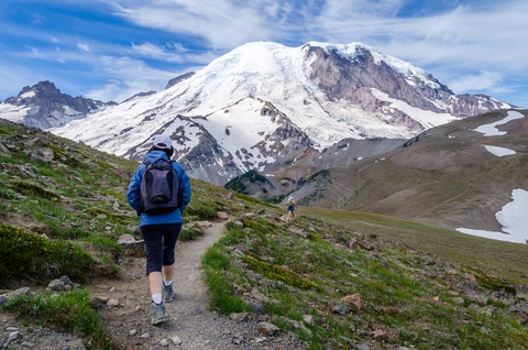 An image depicting the trail Burroughs Mountain Loop Trail and its surrounding area.