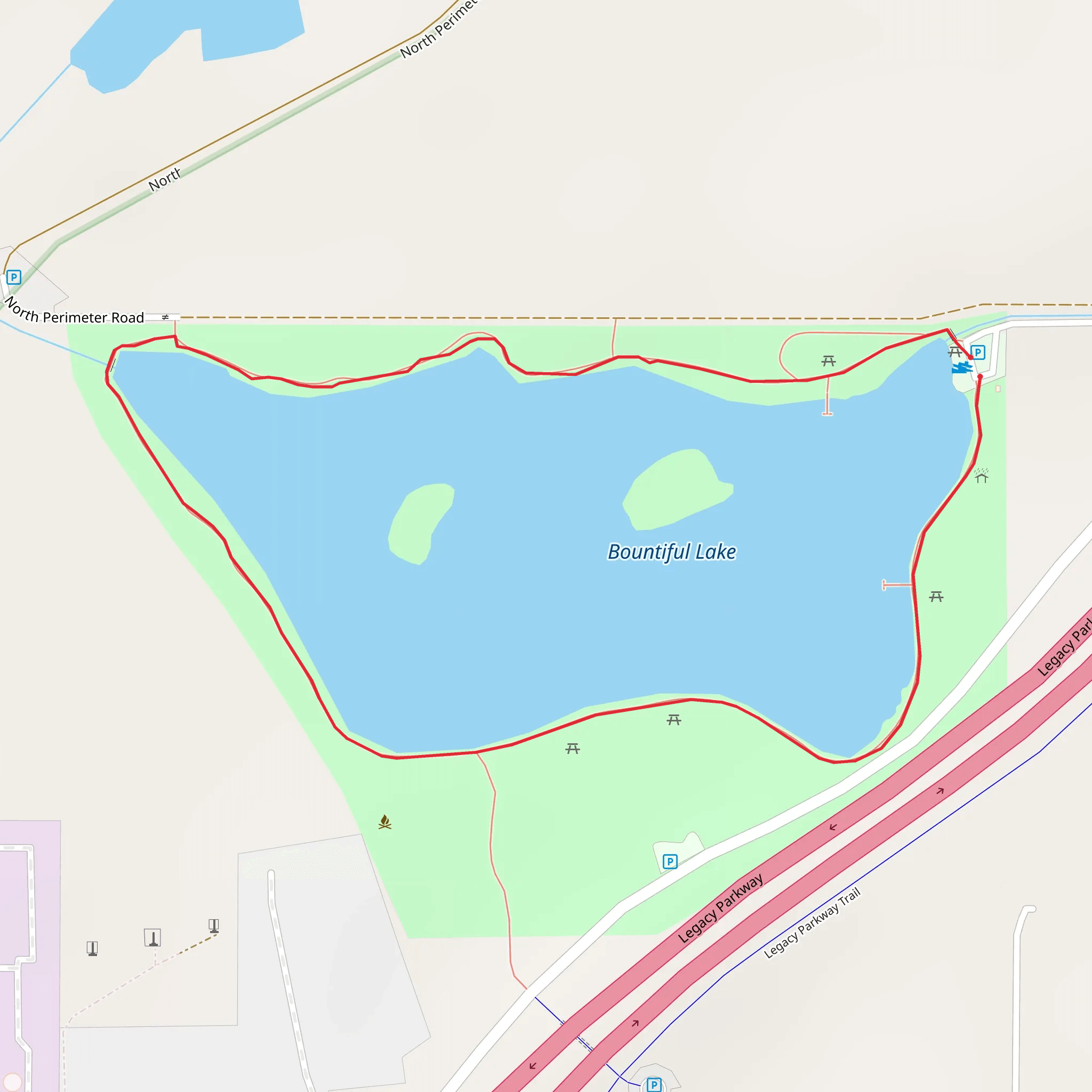 Bountiful Lake Loop mobile static map