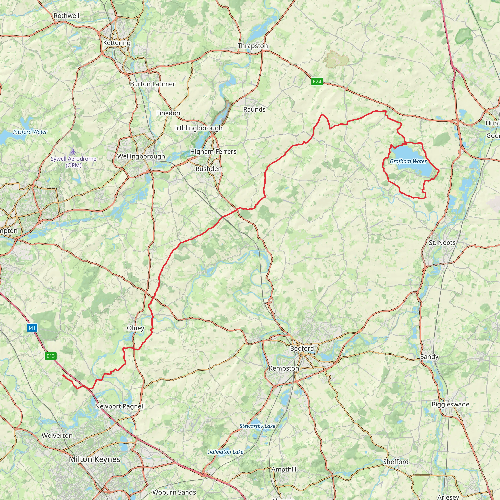 Three Shires Way mobile static map