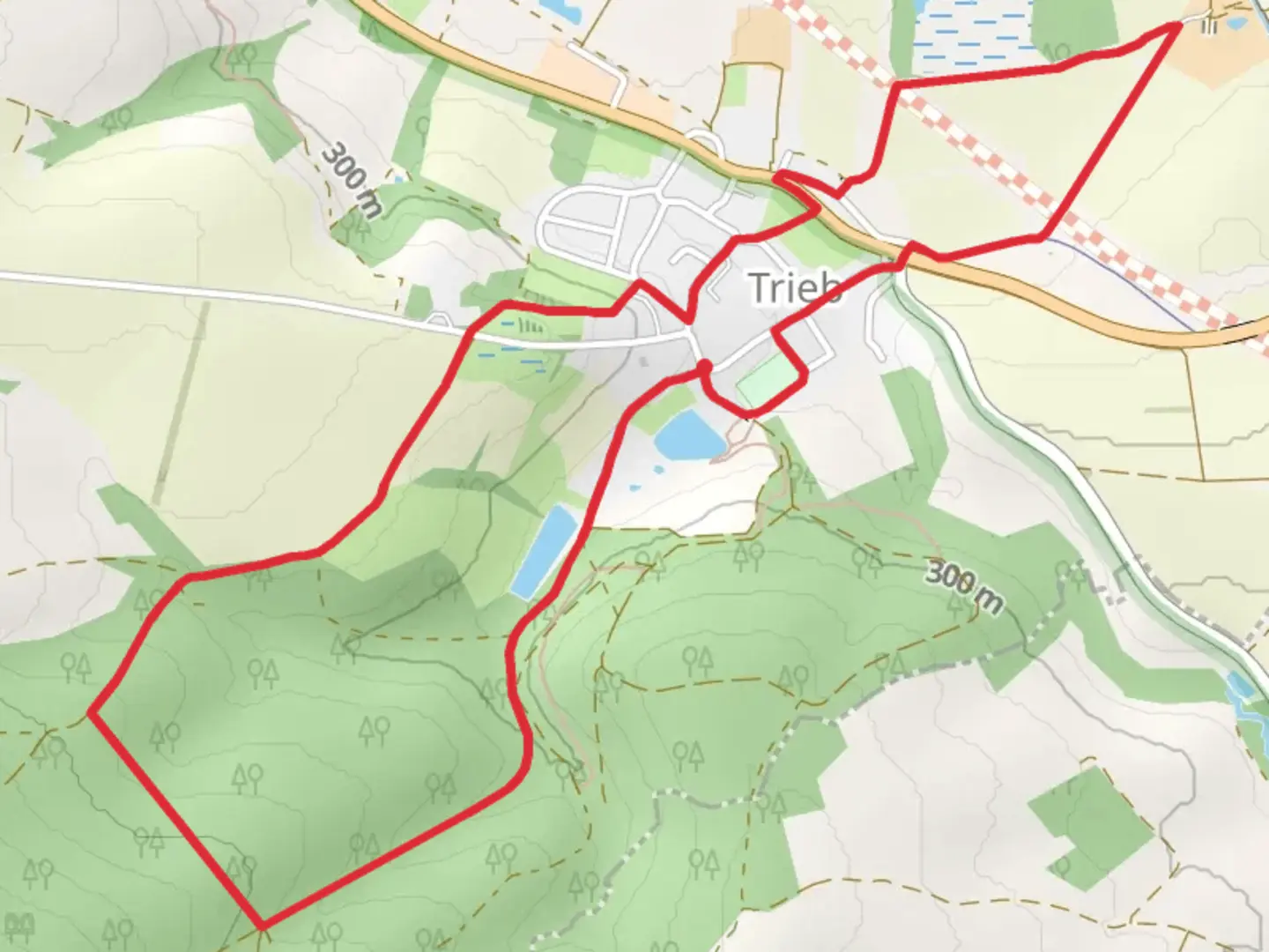 An image depicting the trail Auf Klosters Spuren and its surrounding area.