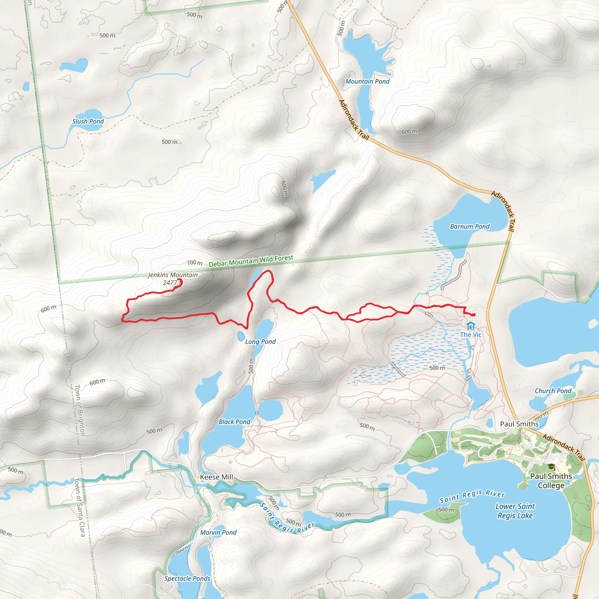 Jenkins Mountain via Loggers Loop mobile static map