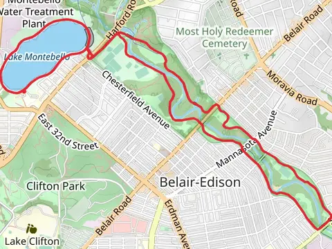 Lake Montebello and Herring Run Greenway Loop