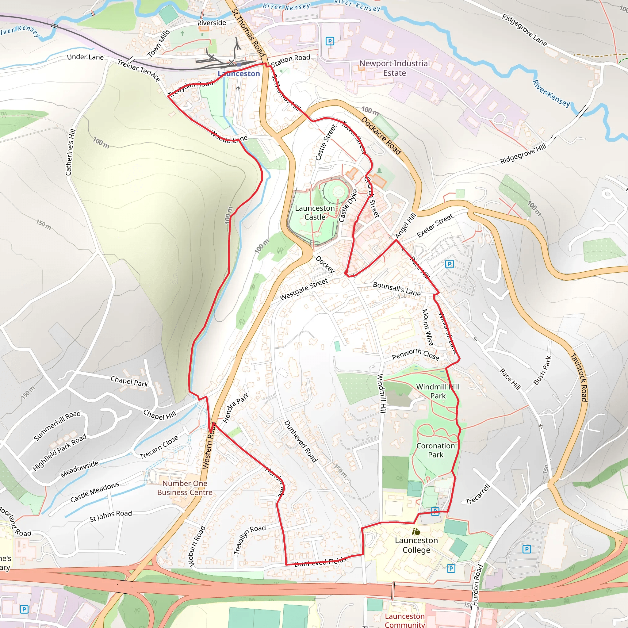 Launceston Circular Walk mobile static map