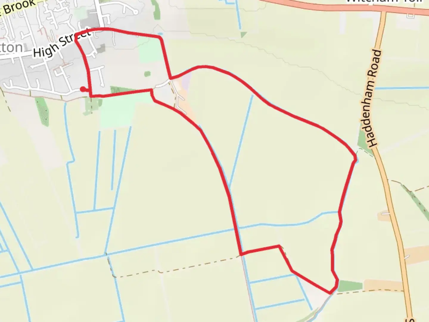 An image depicting the trail Recreation Wood Loop and its surrounding area.