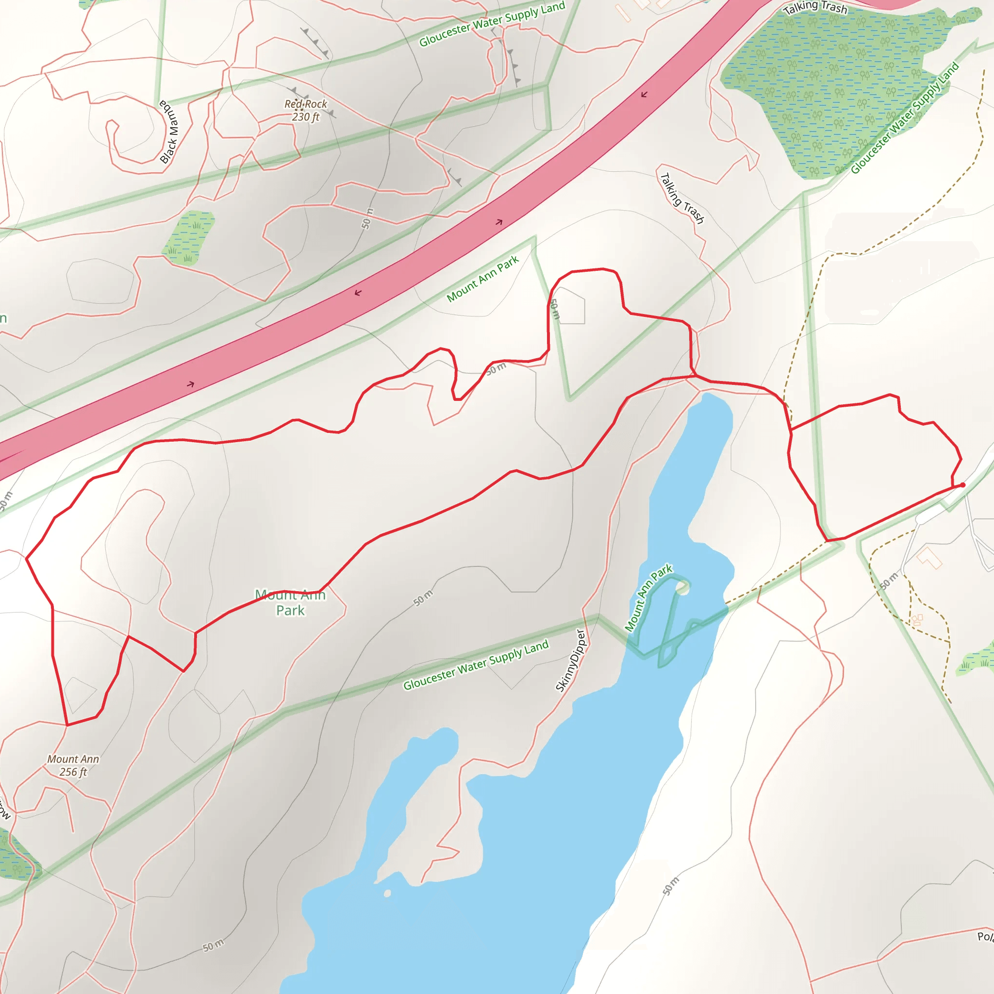 Mount Ann Park Loop Trail mobile static map