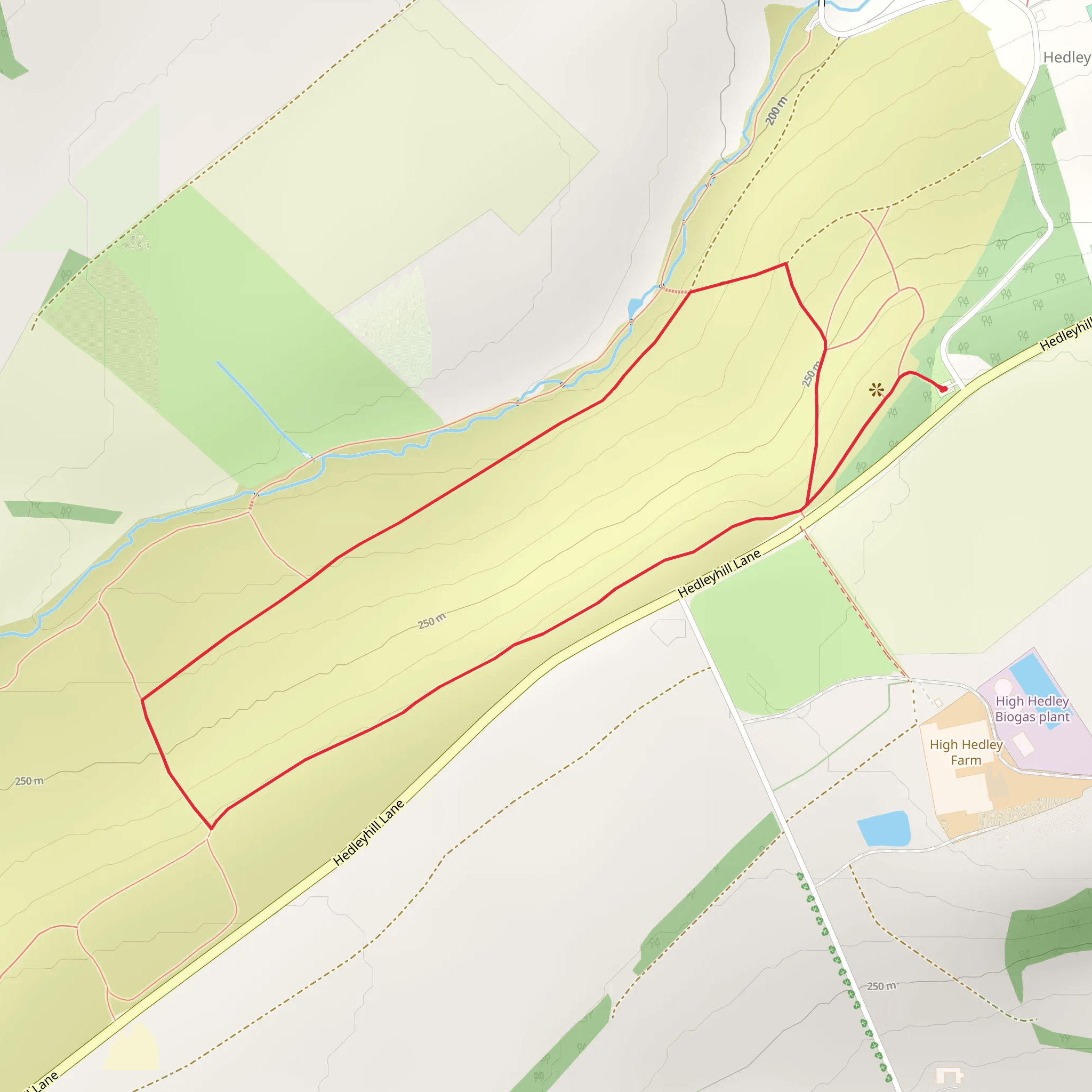 Hedleyhope Fell Nature Reserve Loop mobile static map