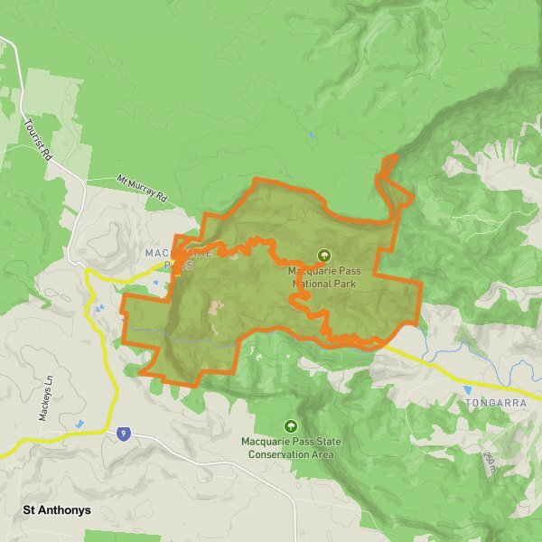 Macquarie Pass National Park mobile static map