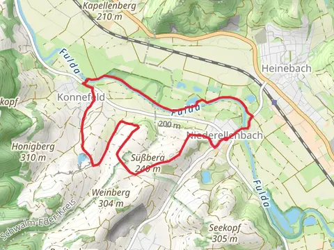 Fuldasteig and Niederbeisheim Rechtebach