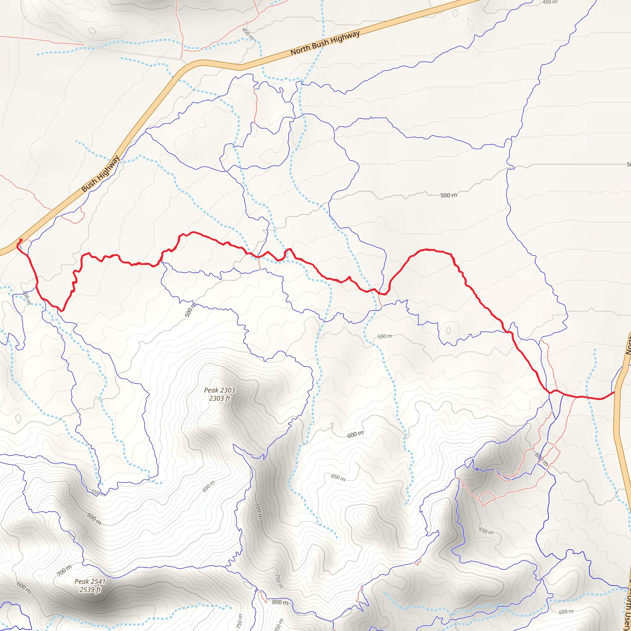 Twisted Sister and Wild Horse Trail mobile static map