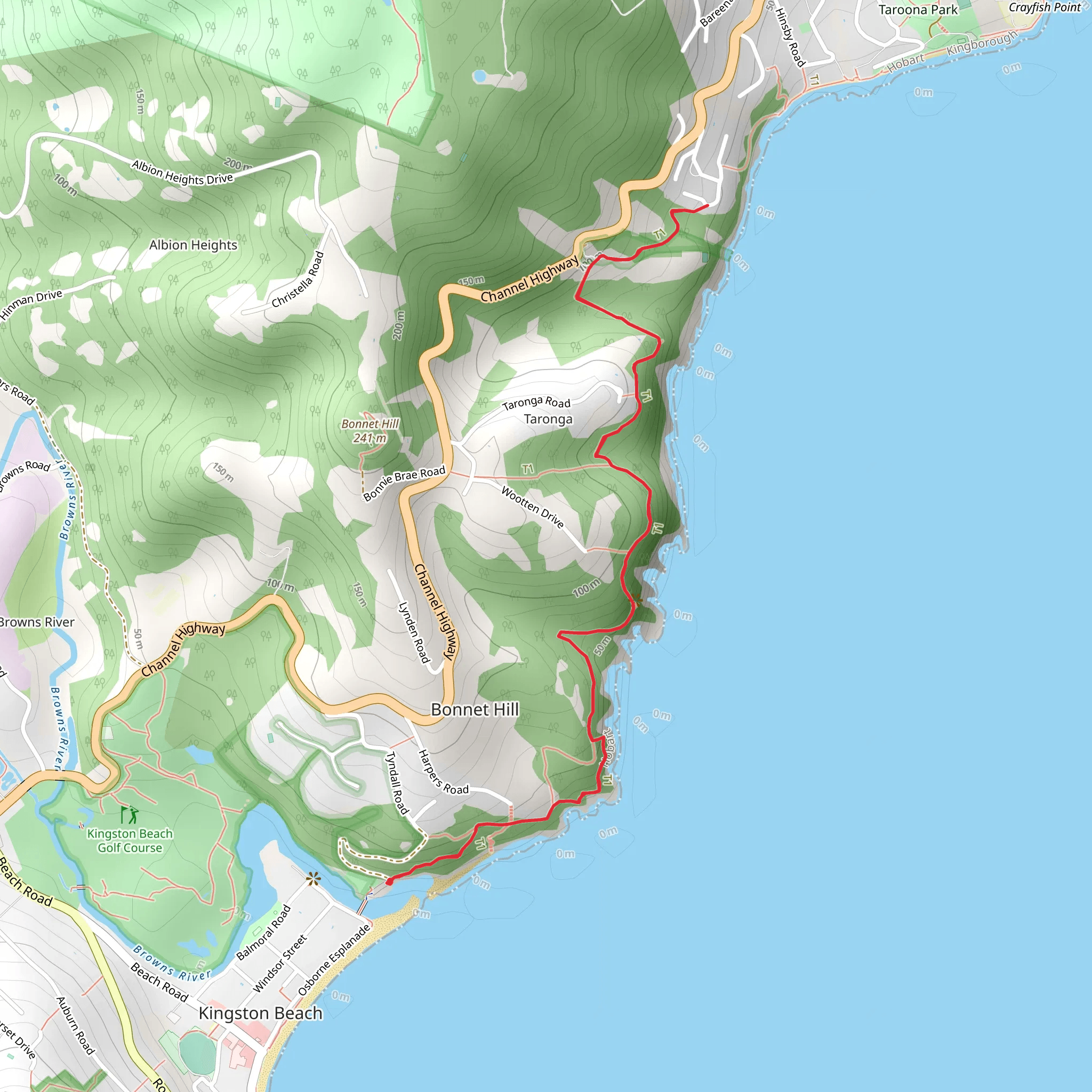 Alum Cliffs Track mobile static map