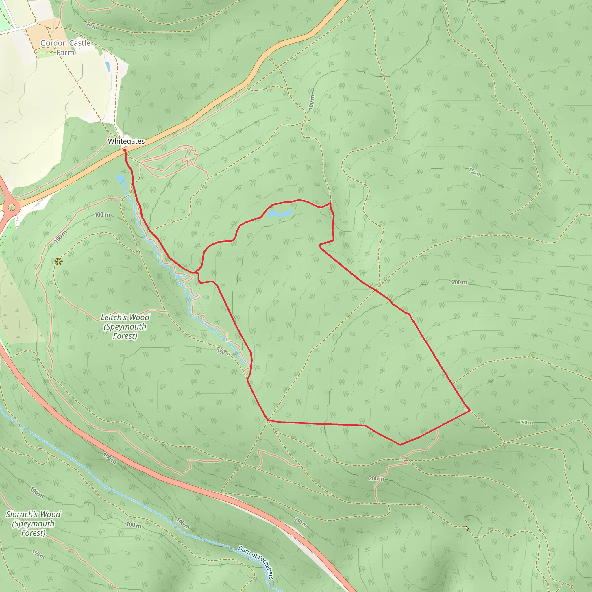 Duchess of Richmond Monument Loop Trail mobile static map