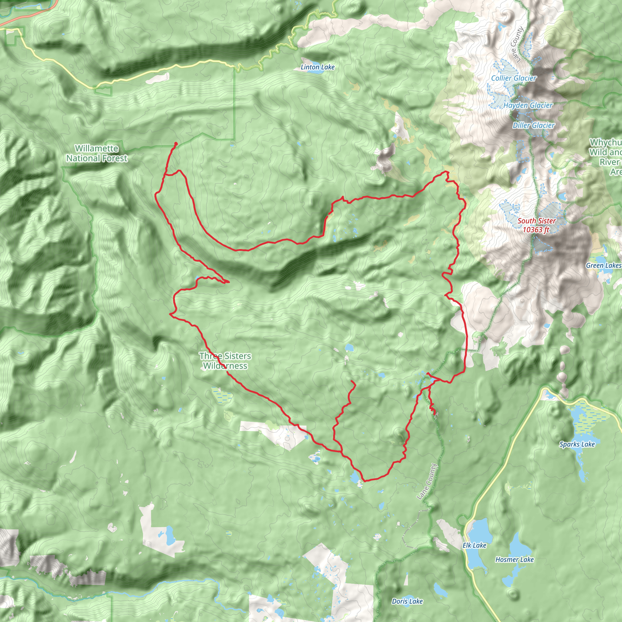 Separation Creek Loop mobile static map