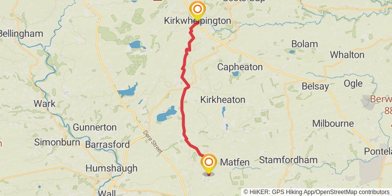St Oswald's Way stage 7 Map