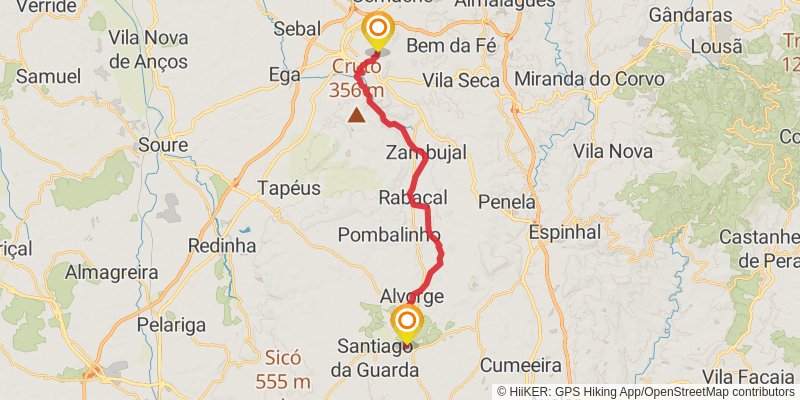 Camino Portugues stage 11 Map