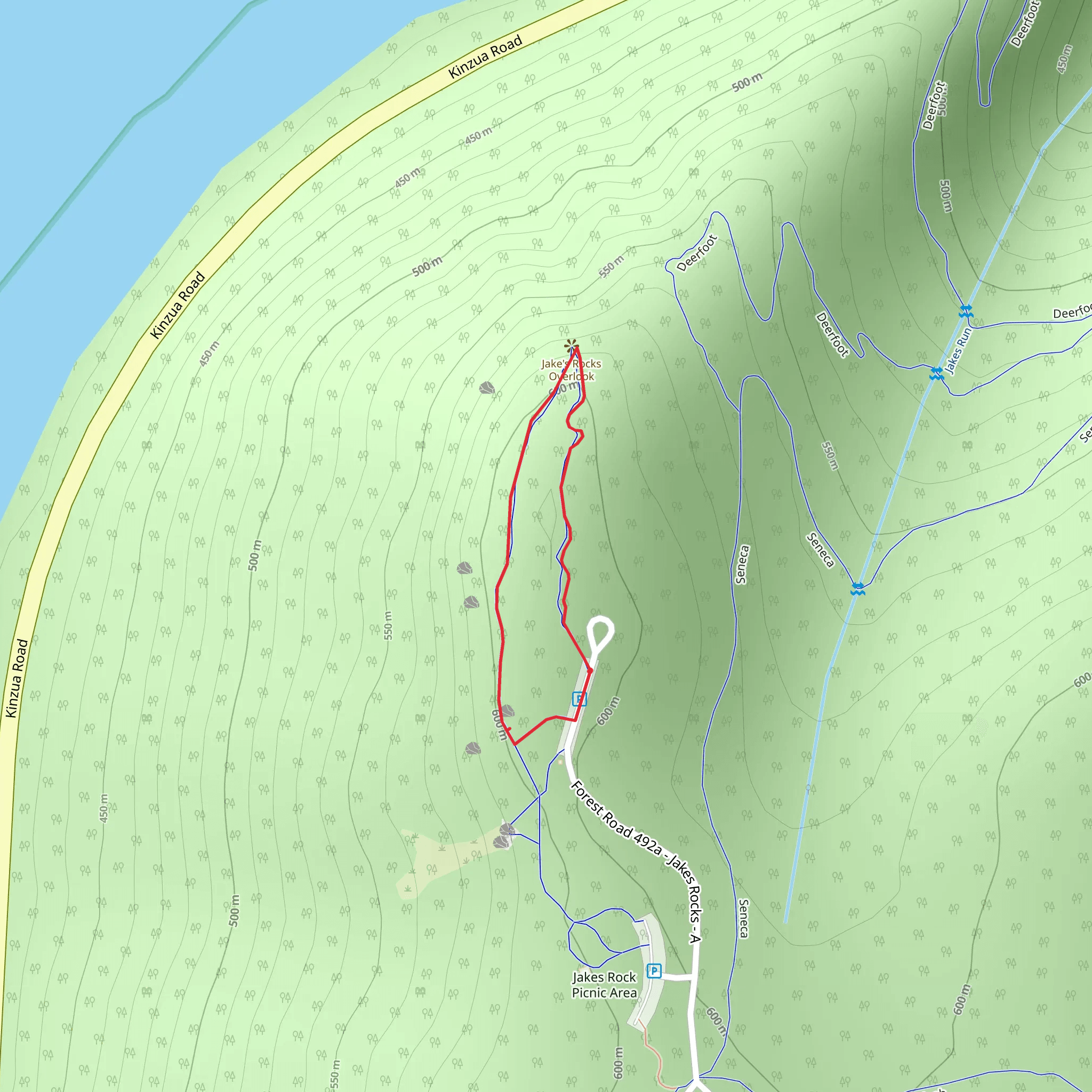 Jakes Rocks Overlook mobile static map