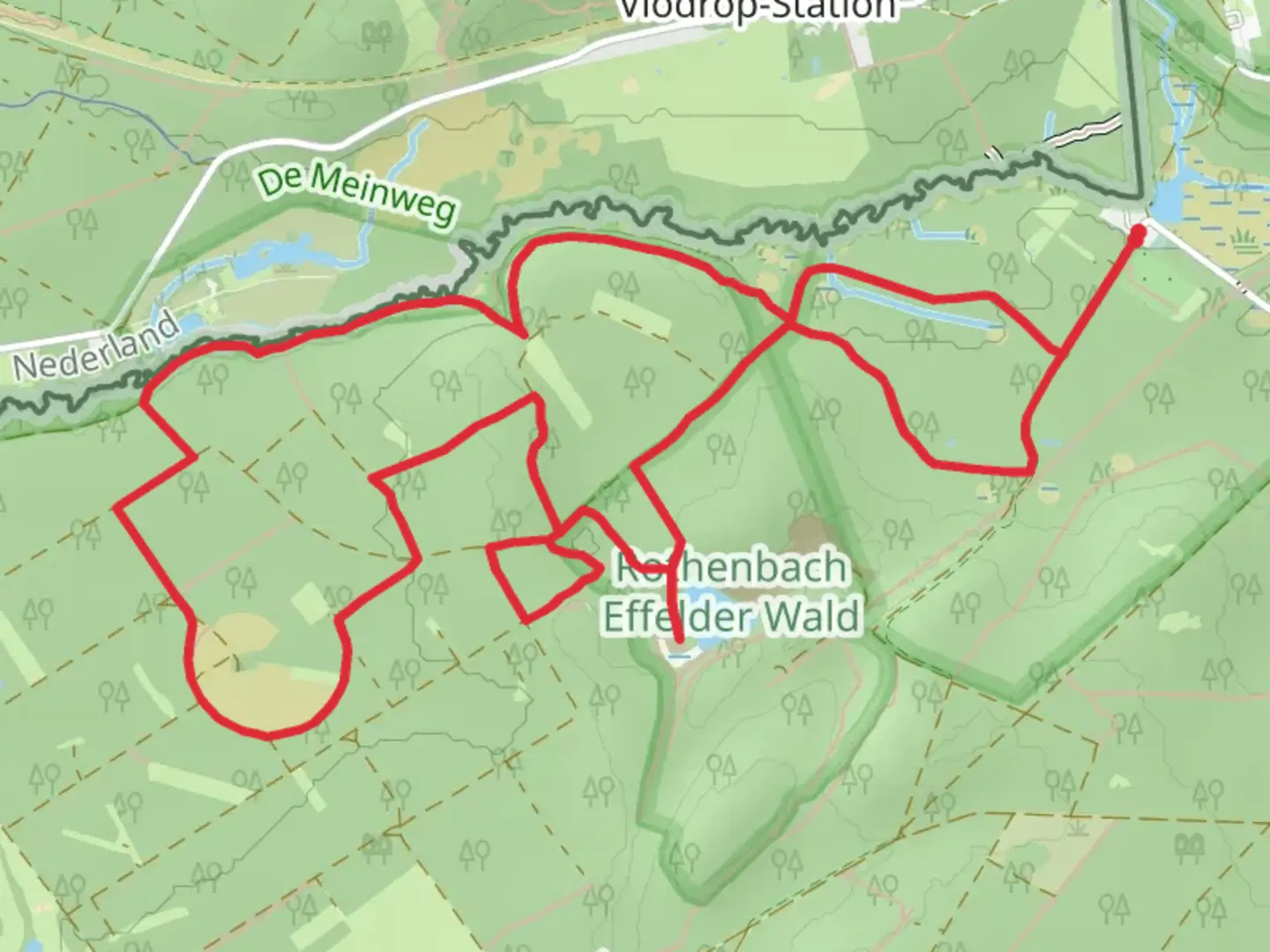 An image depicting the trail Effelder Loop and its surrounding area.
