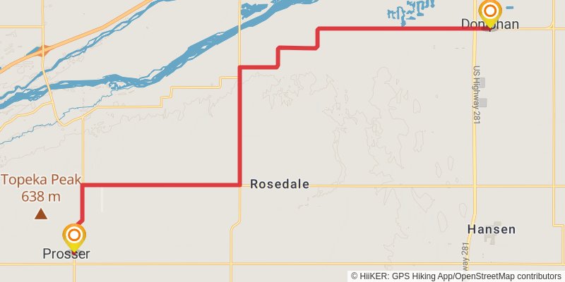 American Discovery Trail North Route stage 183 Map