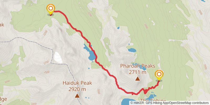 Great Divide Trail stage 28 Map