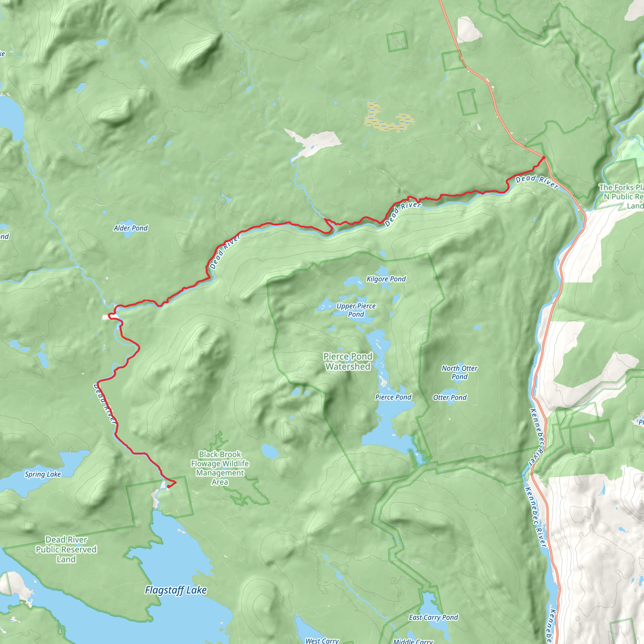 Maine Hut Trail - North mobile static map