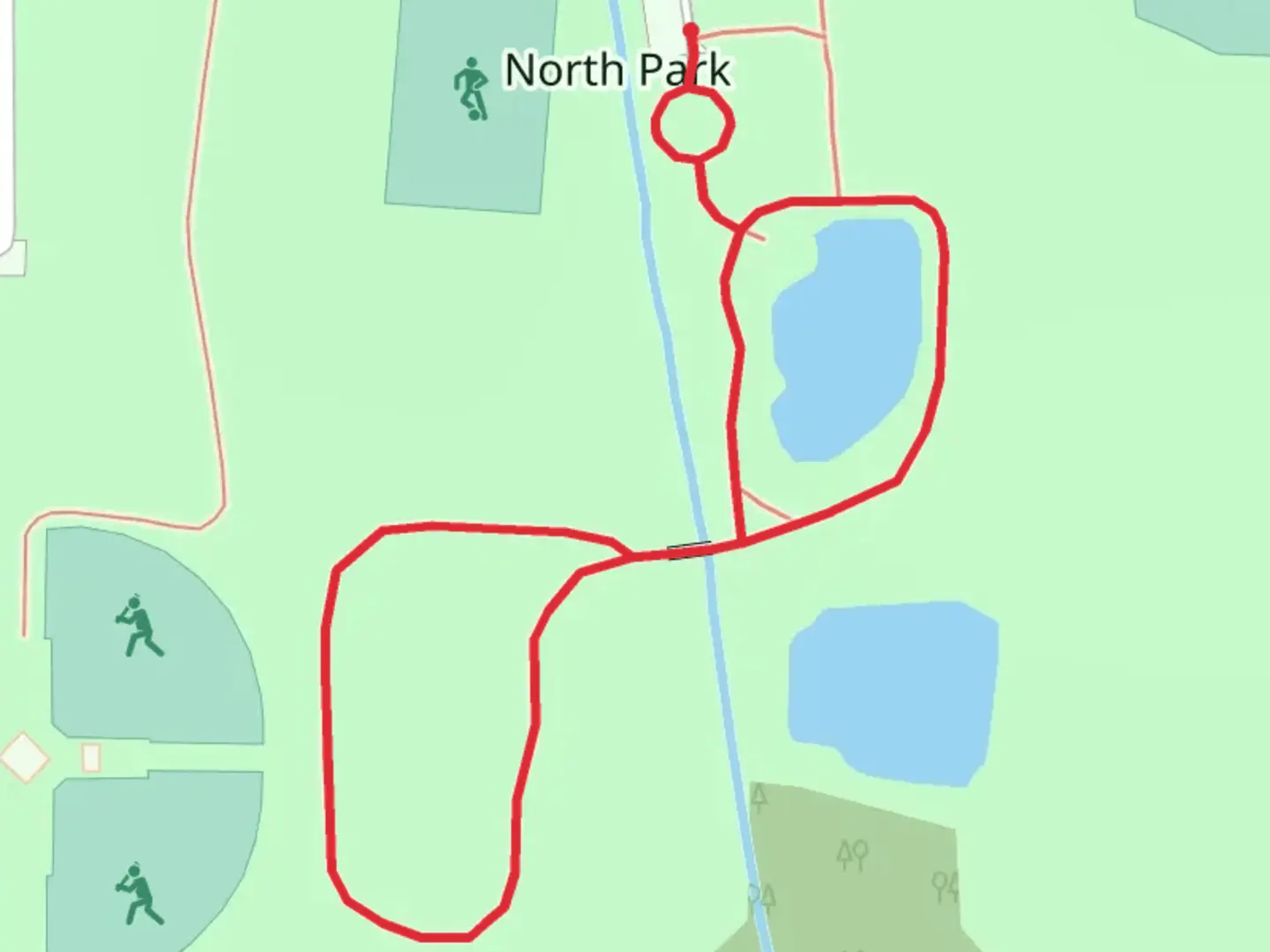 An image depicting the trail North Park Loop and its surrounding area.
