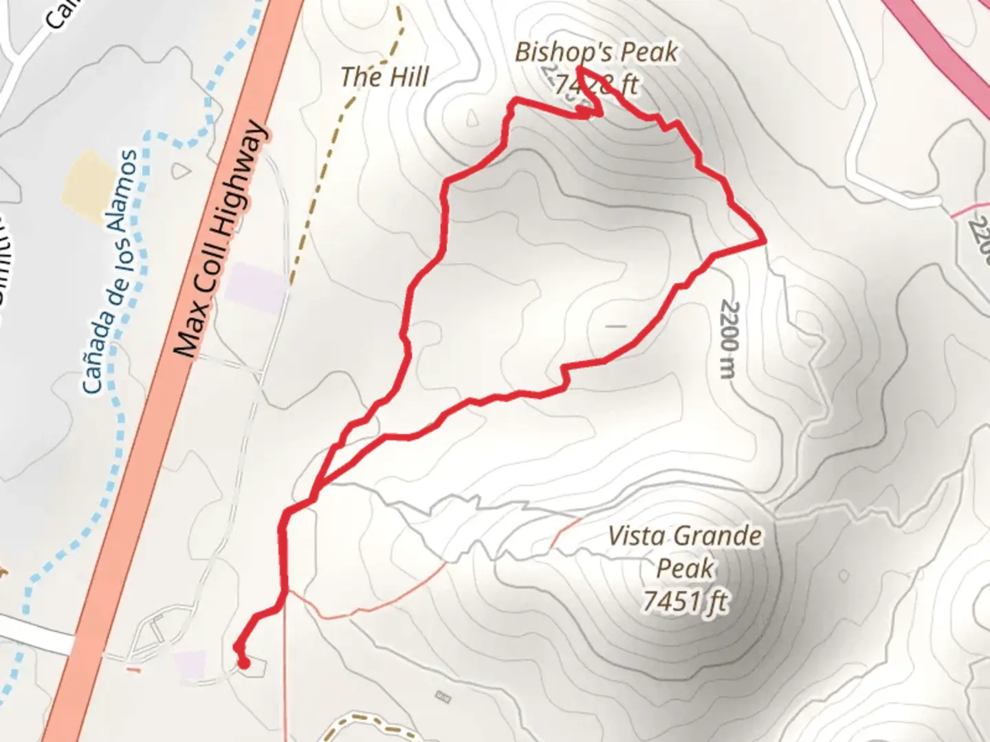 An image depicting the trail Bishop's Peak Loop and its surrounding area.