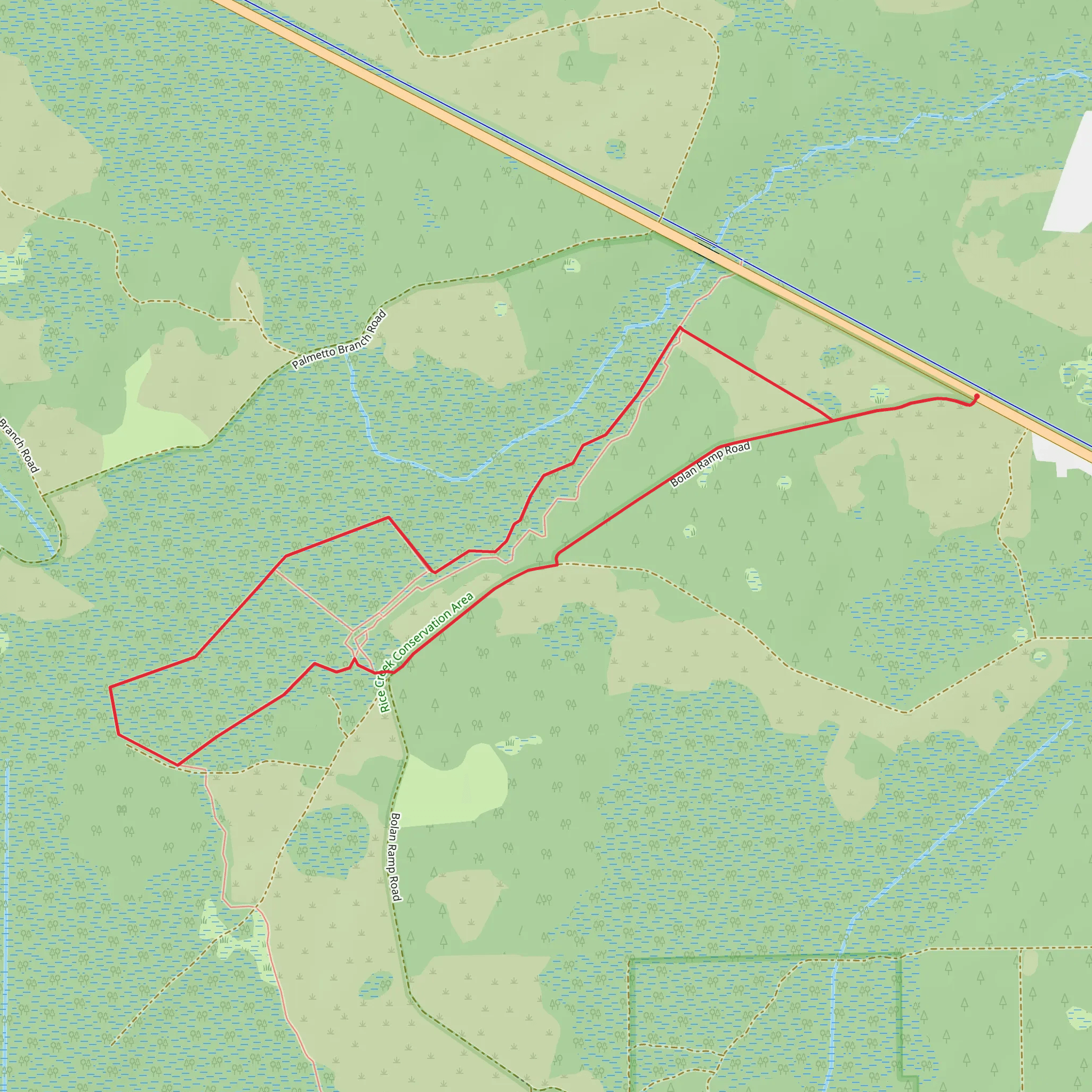 Rice Creek Swamp Loop mobile static map