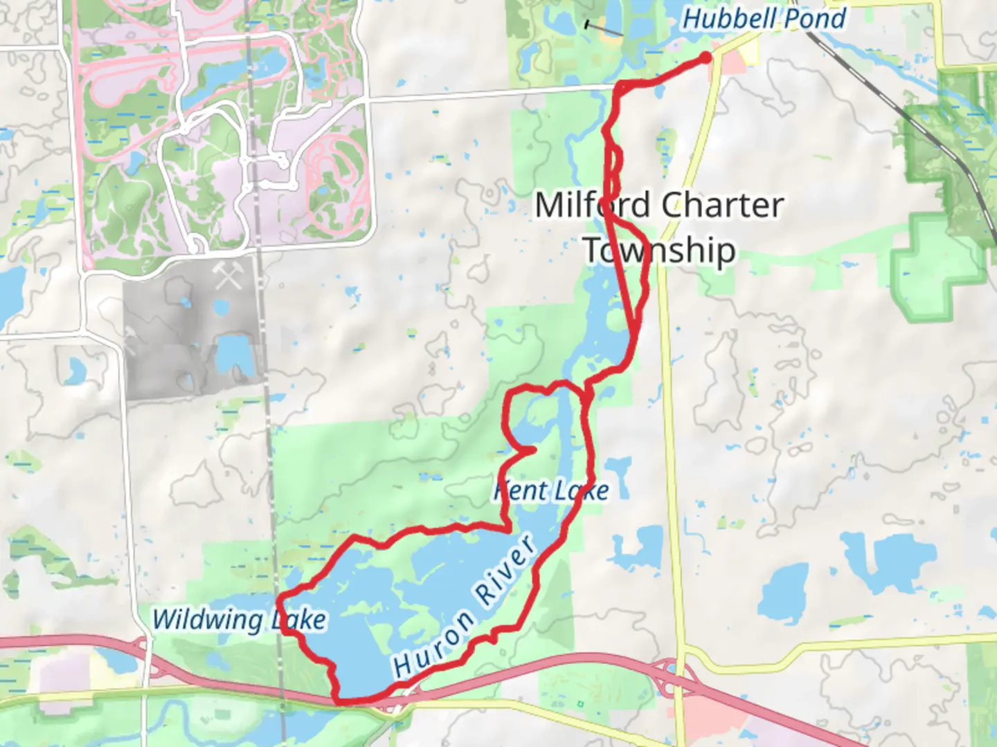 An image depicting the trail Kent Lake Loop and its surrounding area.