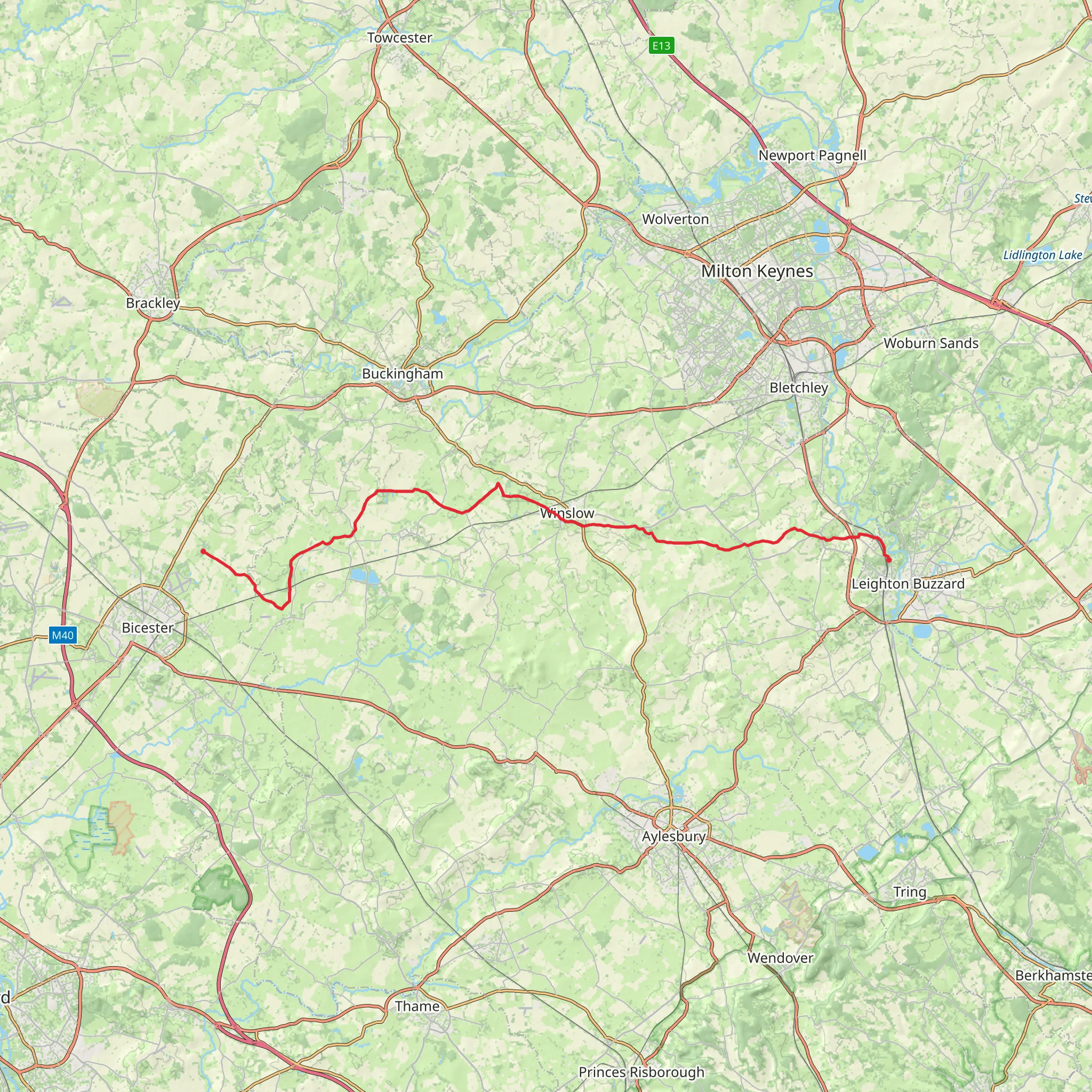 Cross Bucks Way mobile static map