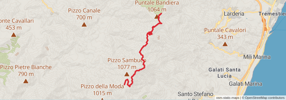 Sentiero Italia - Sicily Section stage 3 Map