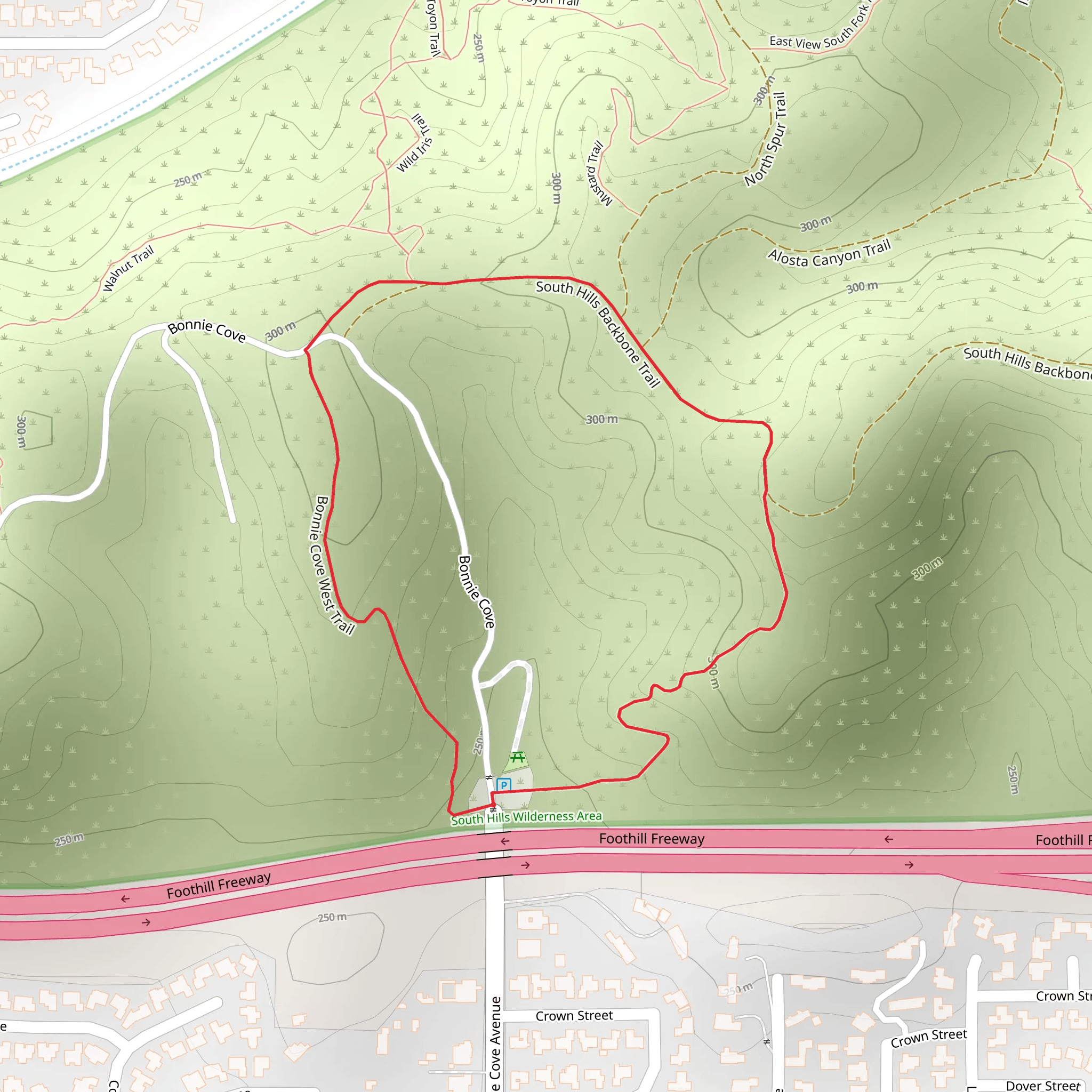 Bonnie Cove Loop Trail - East and West mobile static map