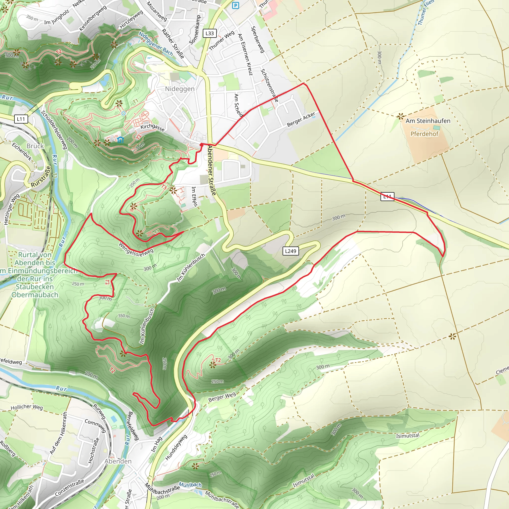 Sonnenweg and Buntsandsteinroute Loop mobile static map