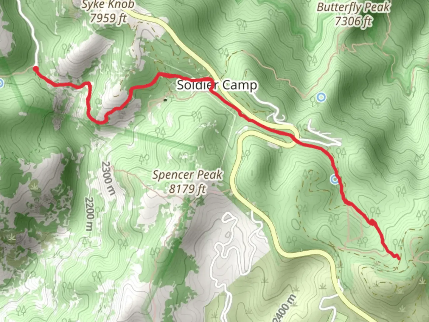 An image depicting the trail Sabino Creek and Sunset Trail and its surrounding area.