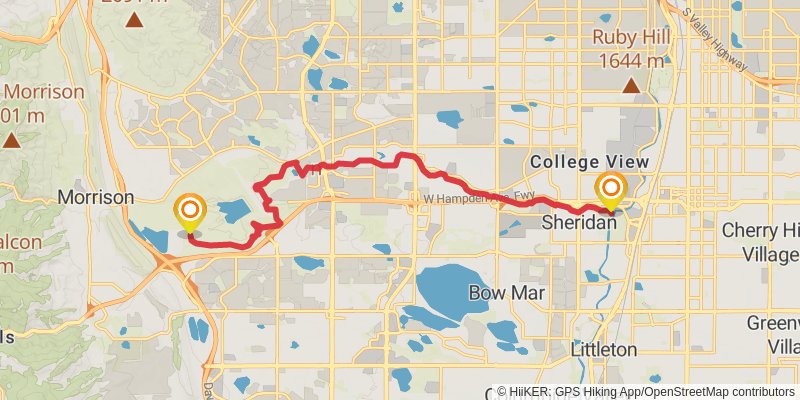 American Discovery Trail North Route stage 221 Map