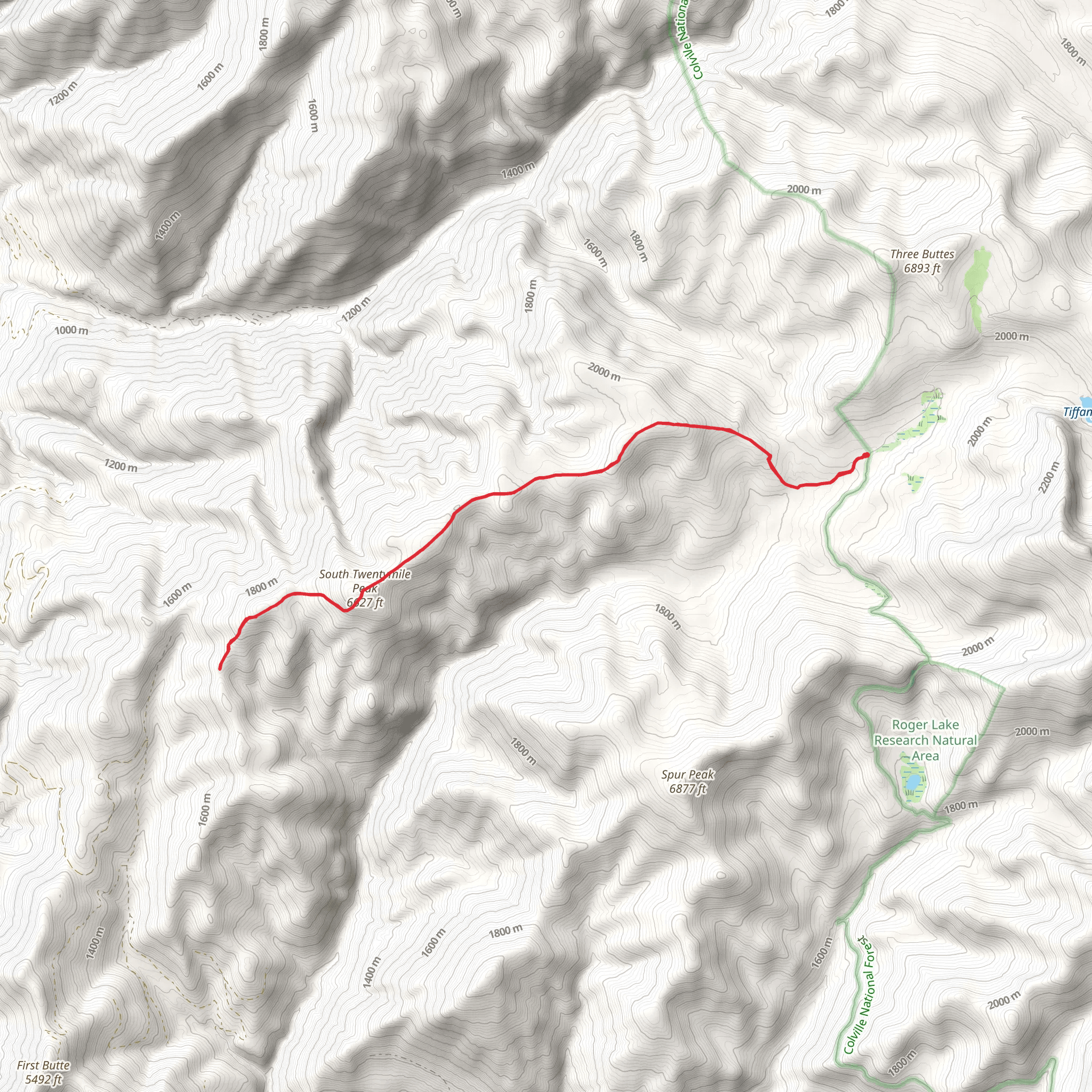 South Twentymile Trail mobile static map