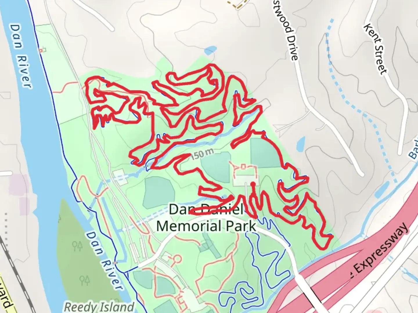 An image depicting the trail Hidden Hollow Loop and its surrounding area.