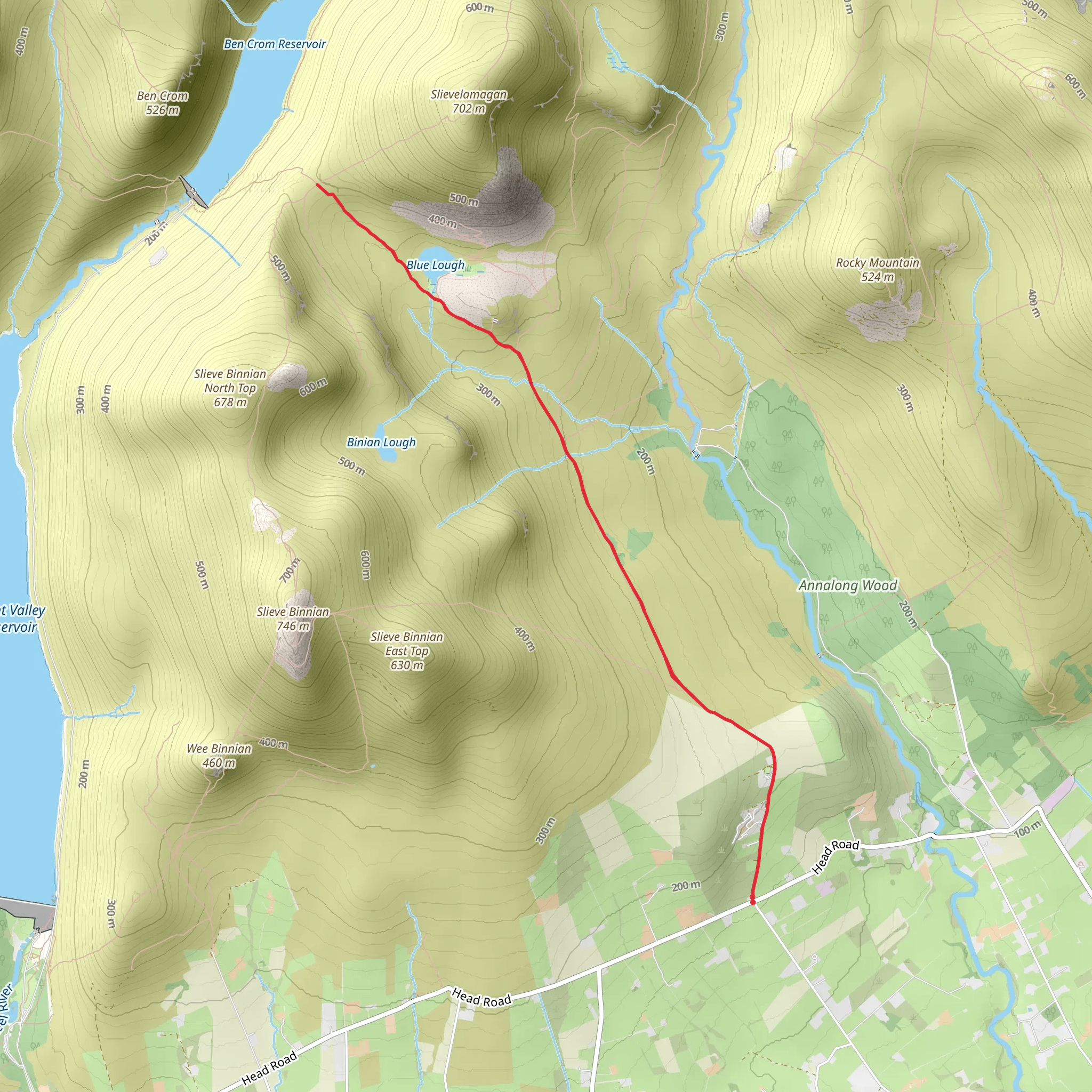 Blue Lough mobile static map