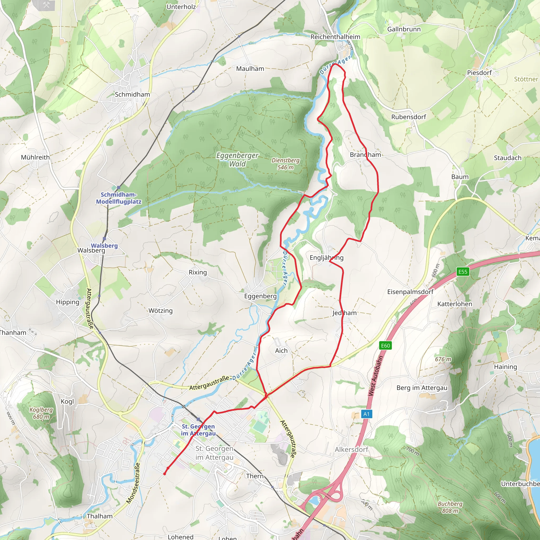 Aumühle Winter Hike mobile static map