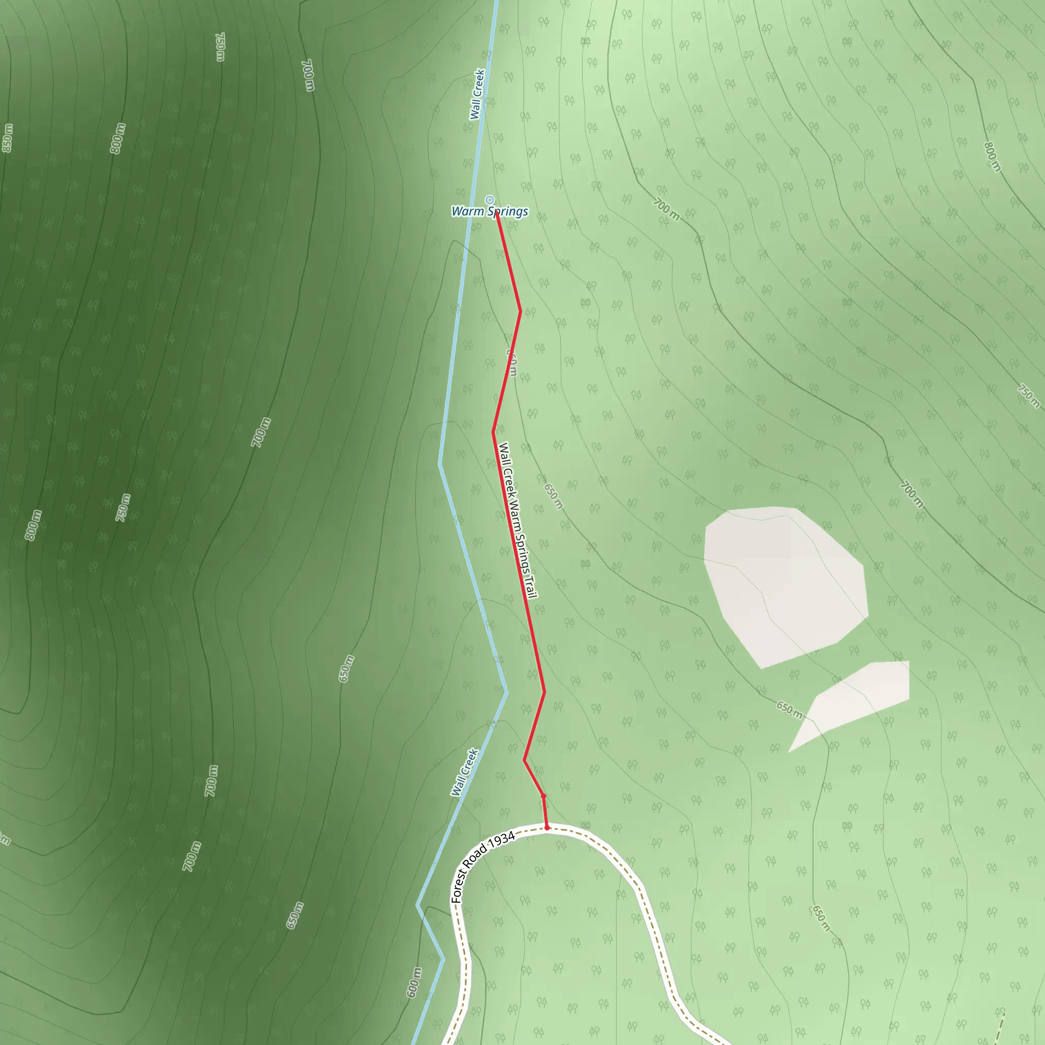 Warm Springs Trail mobile static map