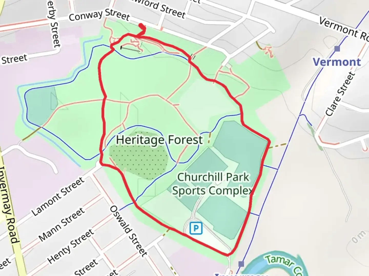 An image depicting the trail Heritage Forest Trail and its surrounding area.