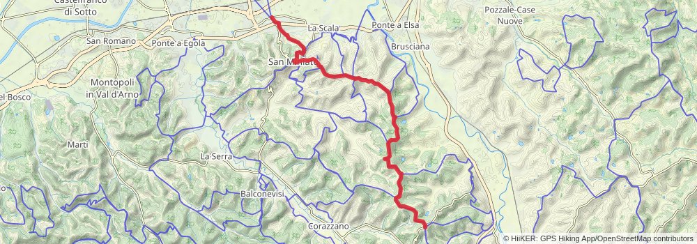 Via Francigena stage 99 Map