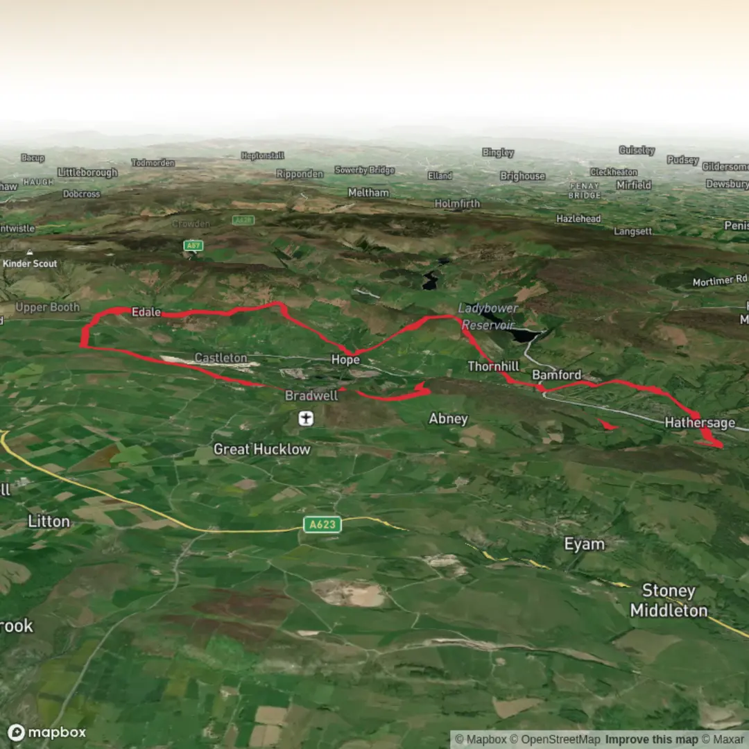 An image depicting the trail Outside Hope Valley Round and its surrounding area.