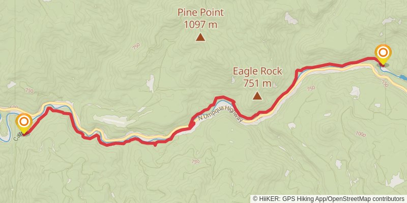 North Umpqua Trail stage 4 Map