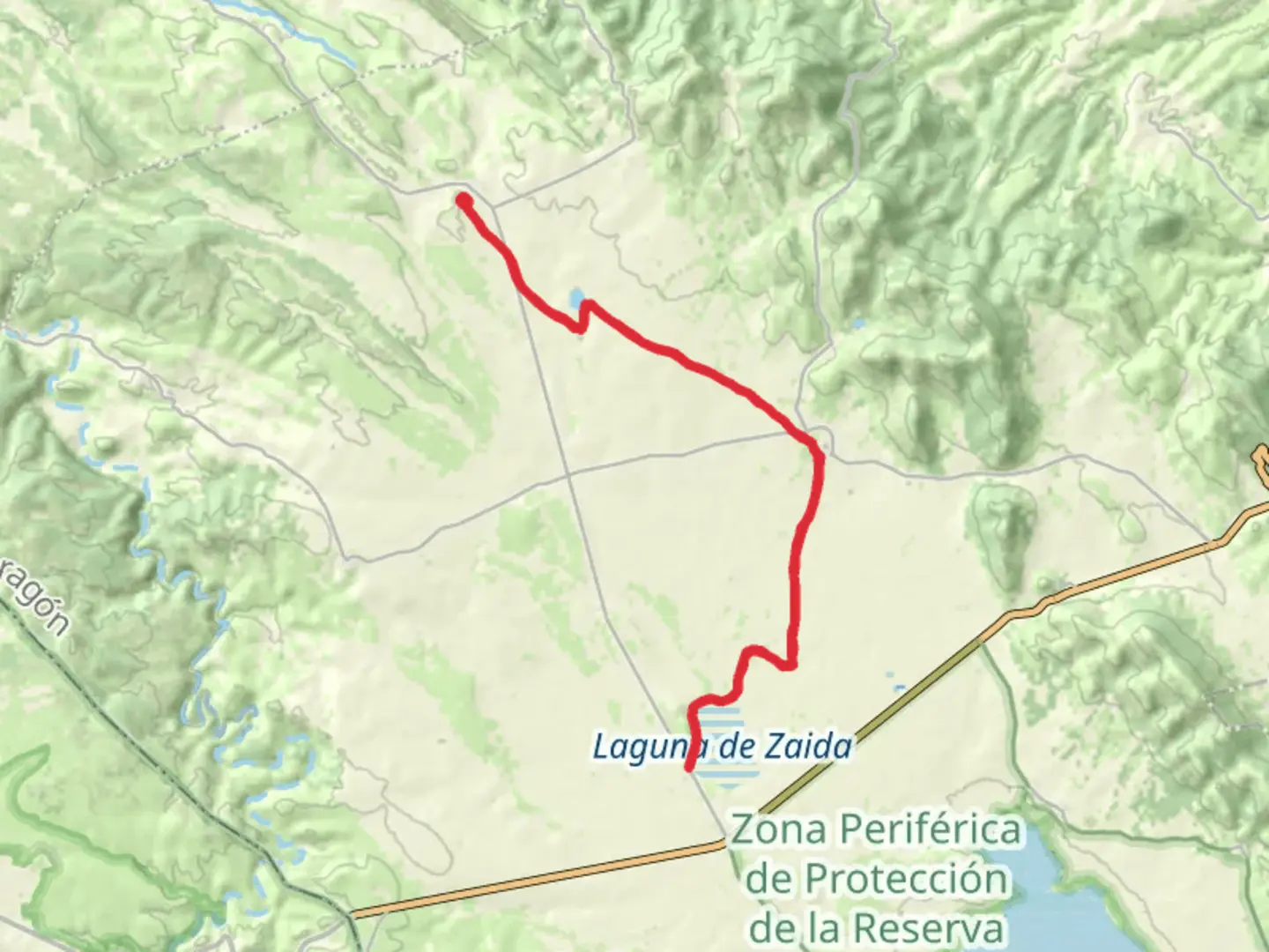 An image depicting the trail Cubel-Zaida Lagoon PR Z 61 and its surrounding area.