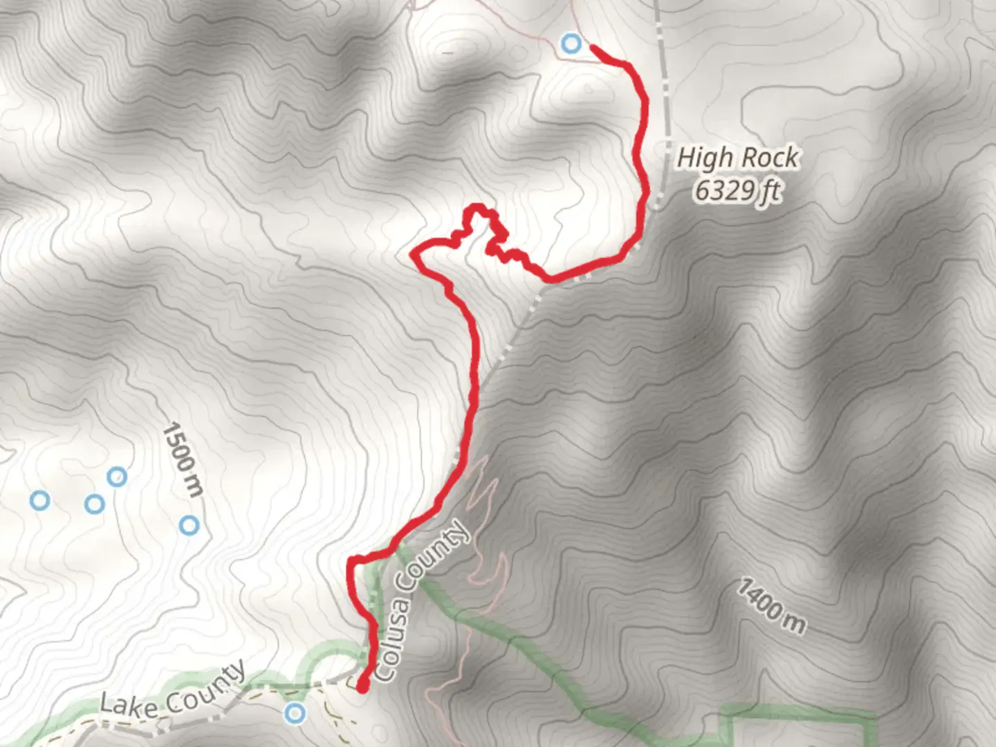An image depicting the trail Summit Springs Trail and its surrounding area.
