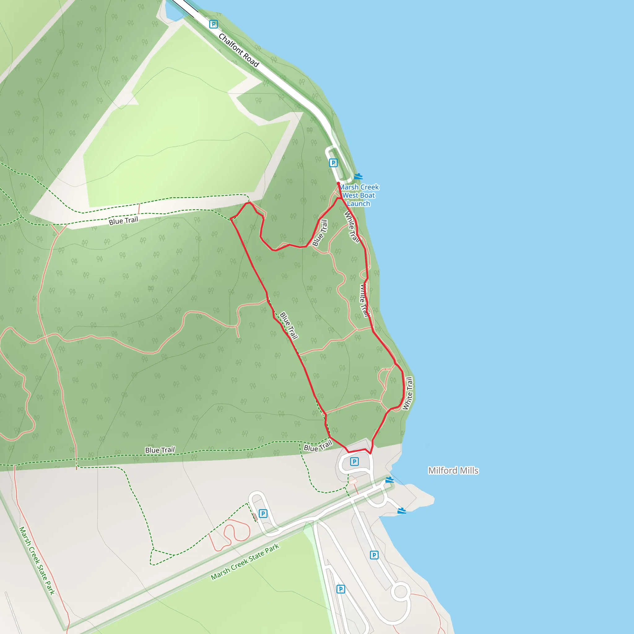 Brandywine Trail - Marsh Creek Reservoir mobile static map