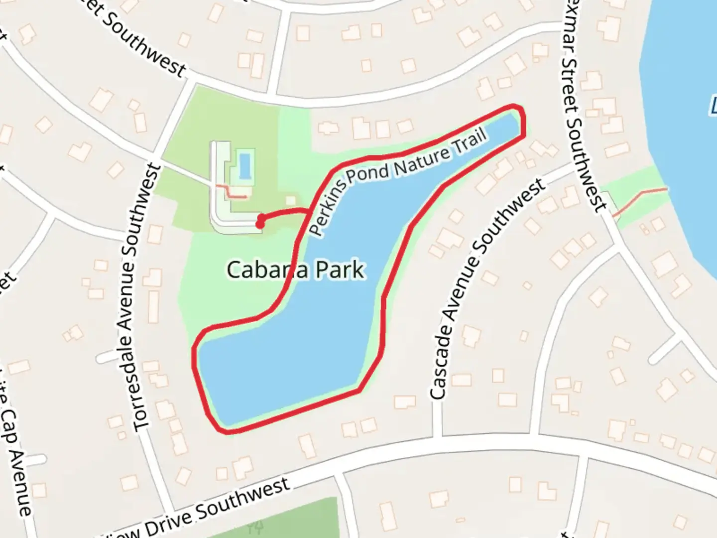 An image depicting the trail Perkins Pond Nature Trail and its surrounding area.