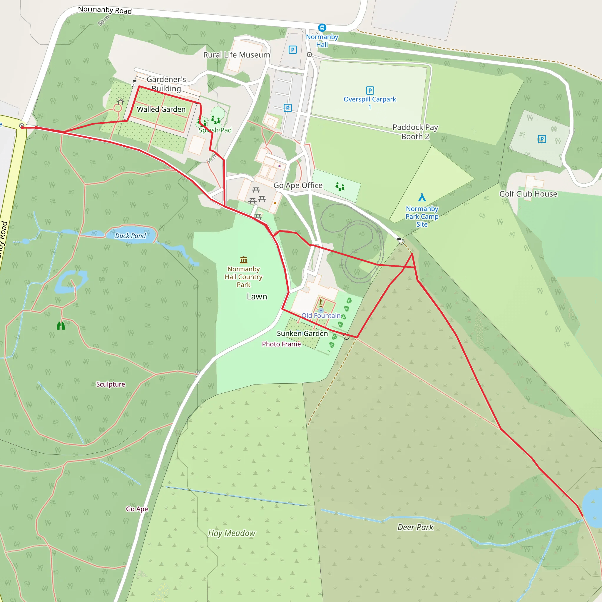 Normanby Hall Country Park mobile static map