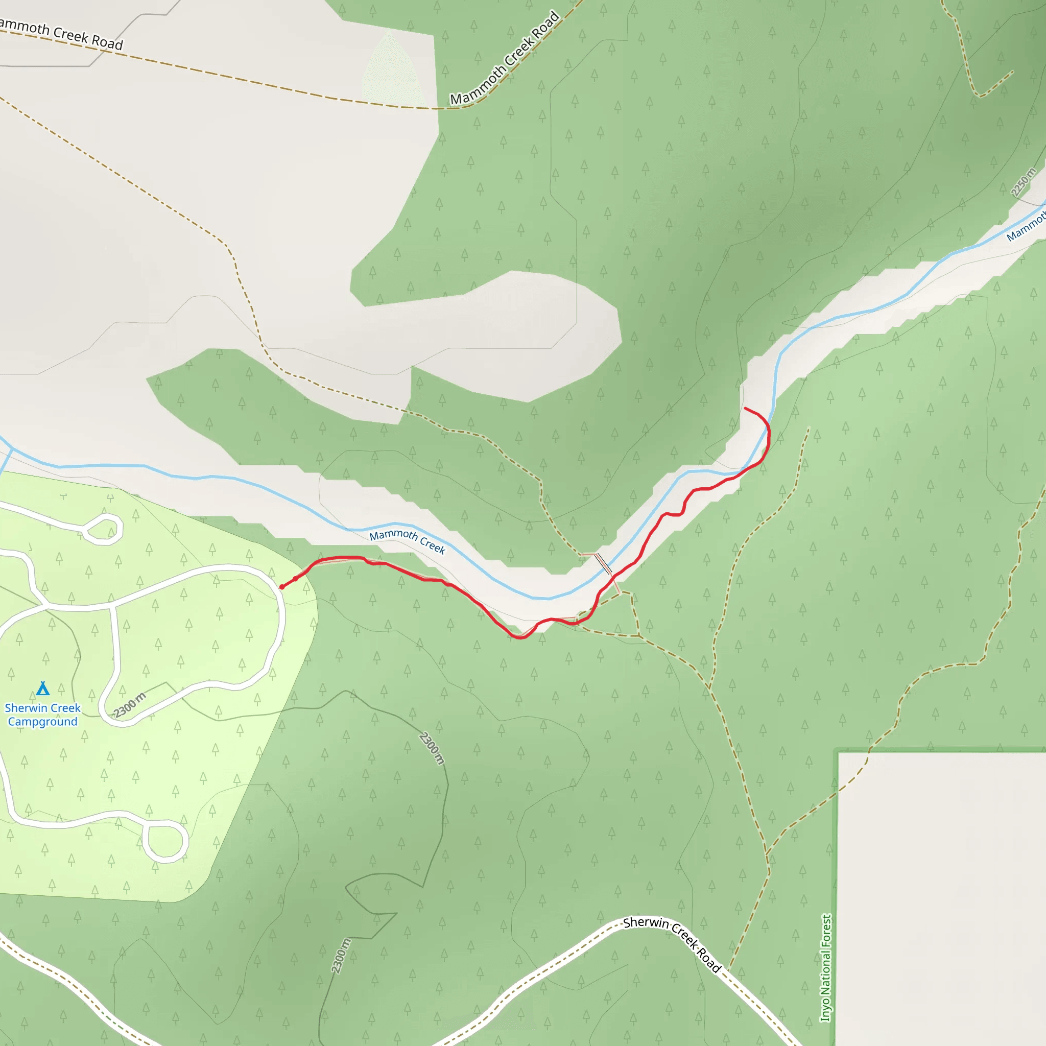 Indian Caves Trail mobile static map