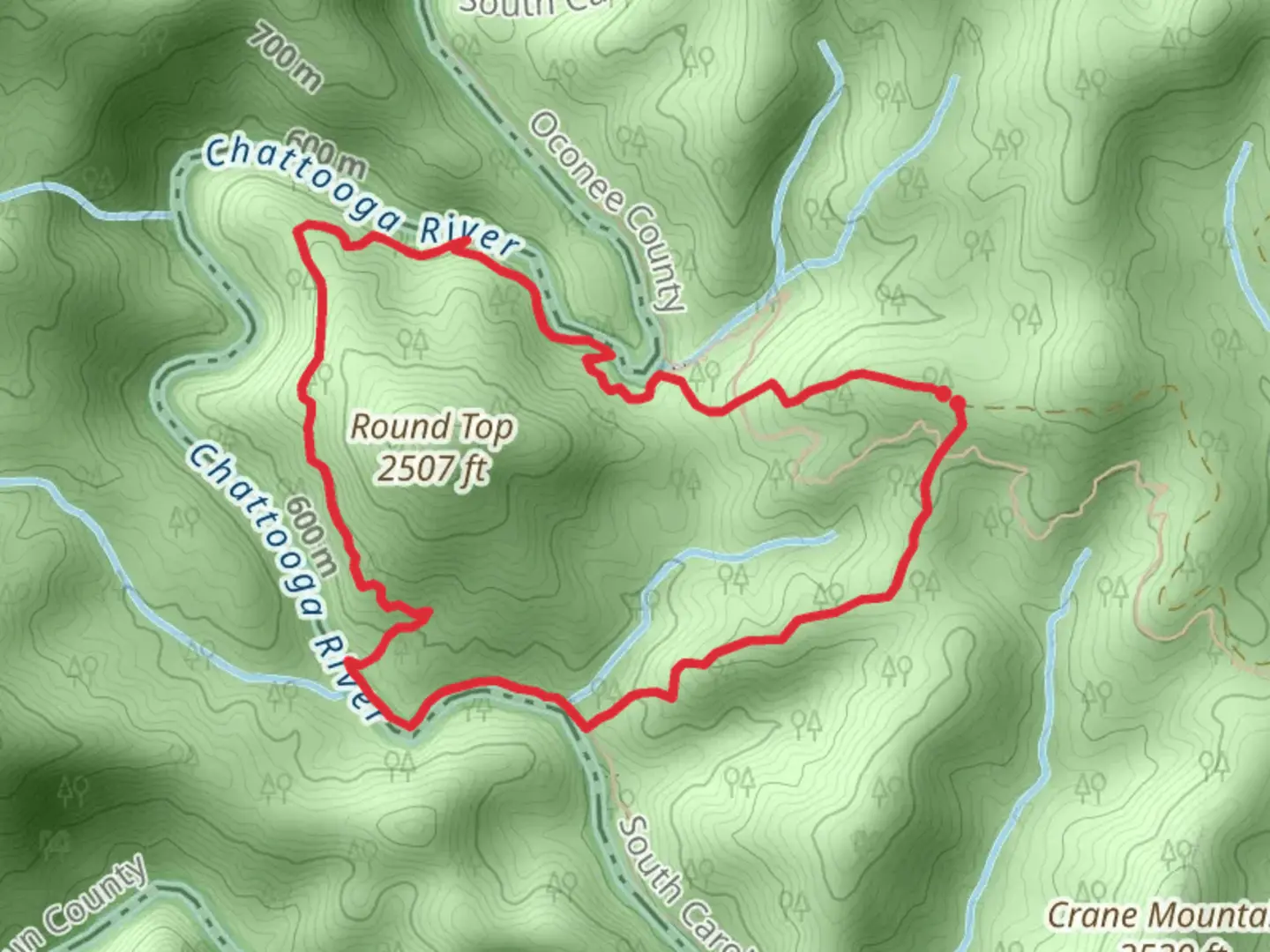 An image depicting the trail Crack in the Rock and Foothills Trail and its surrounding area.