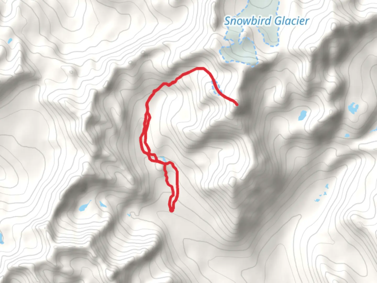 An image depicting the trail The Monolith and Didilkama via Lane Glacier Trail and its surrounding area.